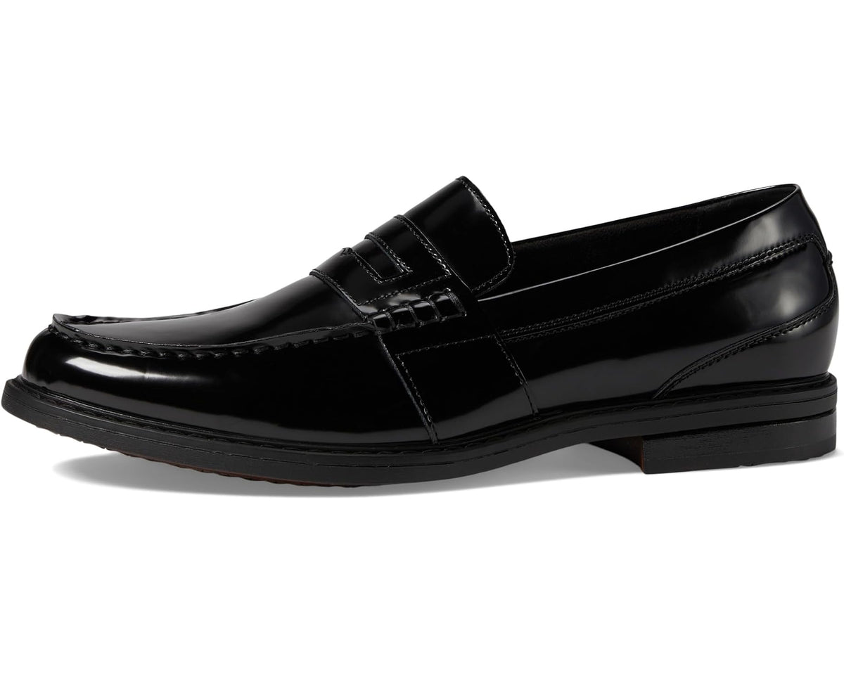 Men's Nunn Bush Lincoln Penny Loafer Black Polished - Eurostride