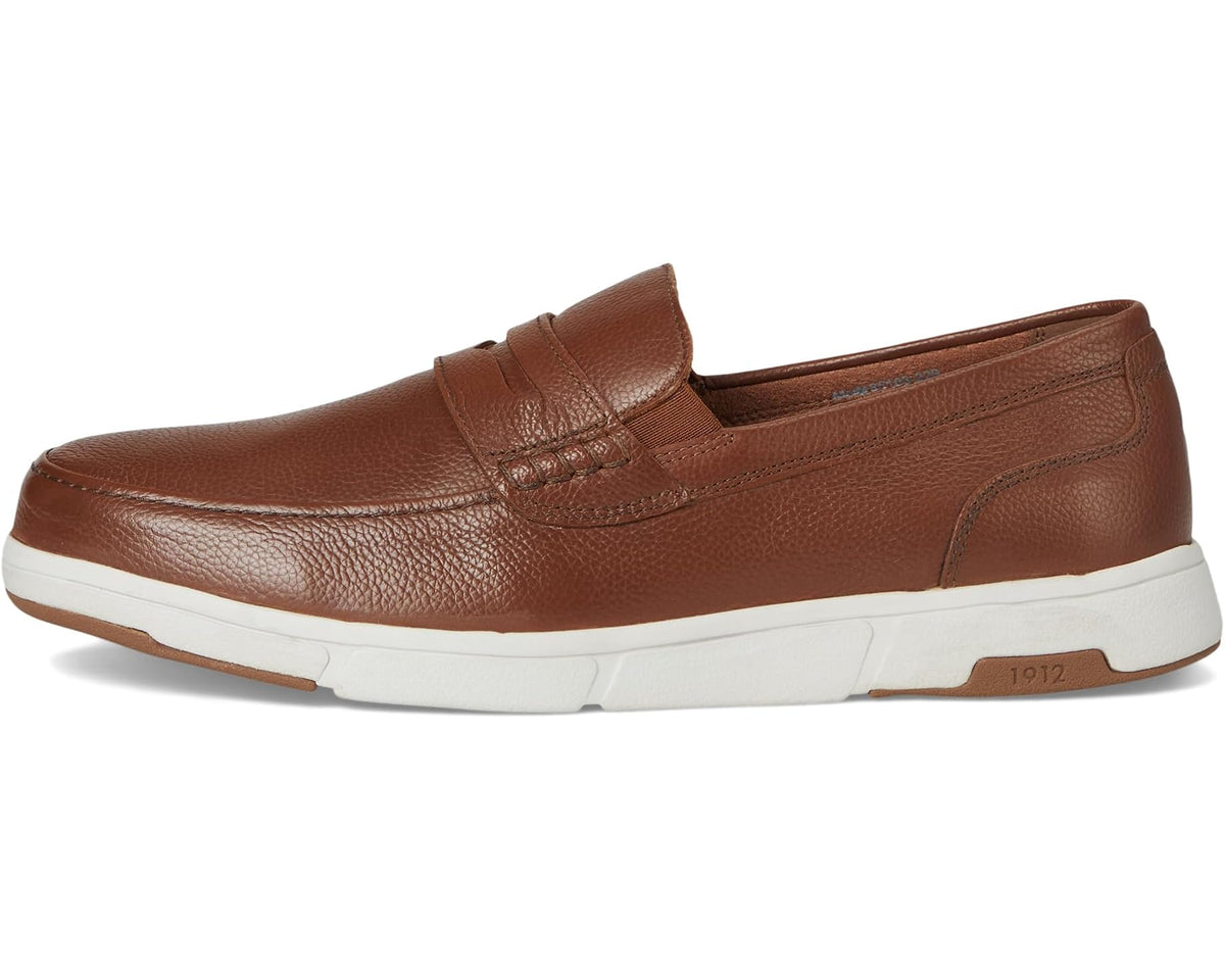 Men's Nunn Bush Luca Moccasin Toe Penny Loafer Lightweight Comfortable Slip-On Cognac - Eurostride