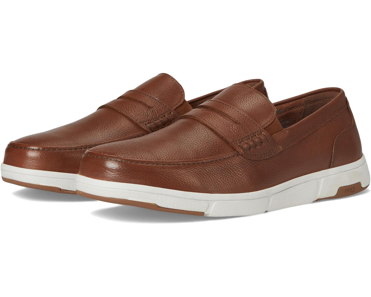 Men's Nunn Bush Luca Moccasin Toe Penny Loafer Lightweight Comfortable Slip-On Cognac - Eurostride