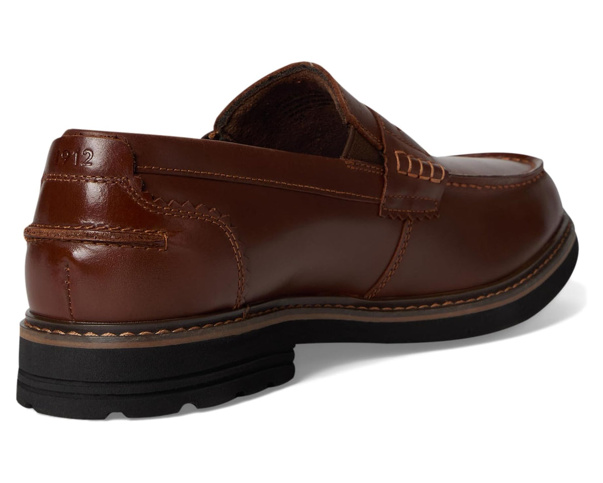 Men's Nunn Bush Odin II Moc Toe Penny Loafer Lightweight and Comfortable Slip-On Cognac - Eurostride