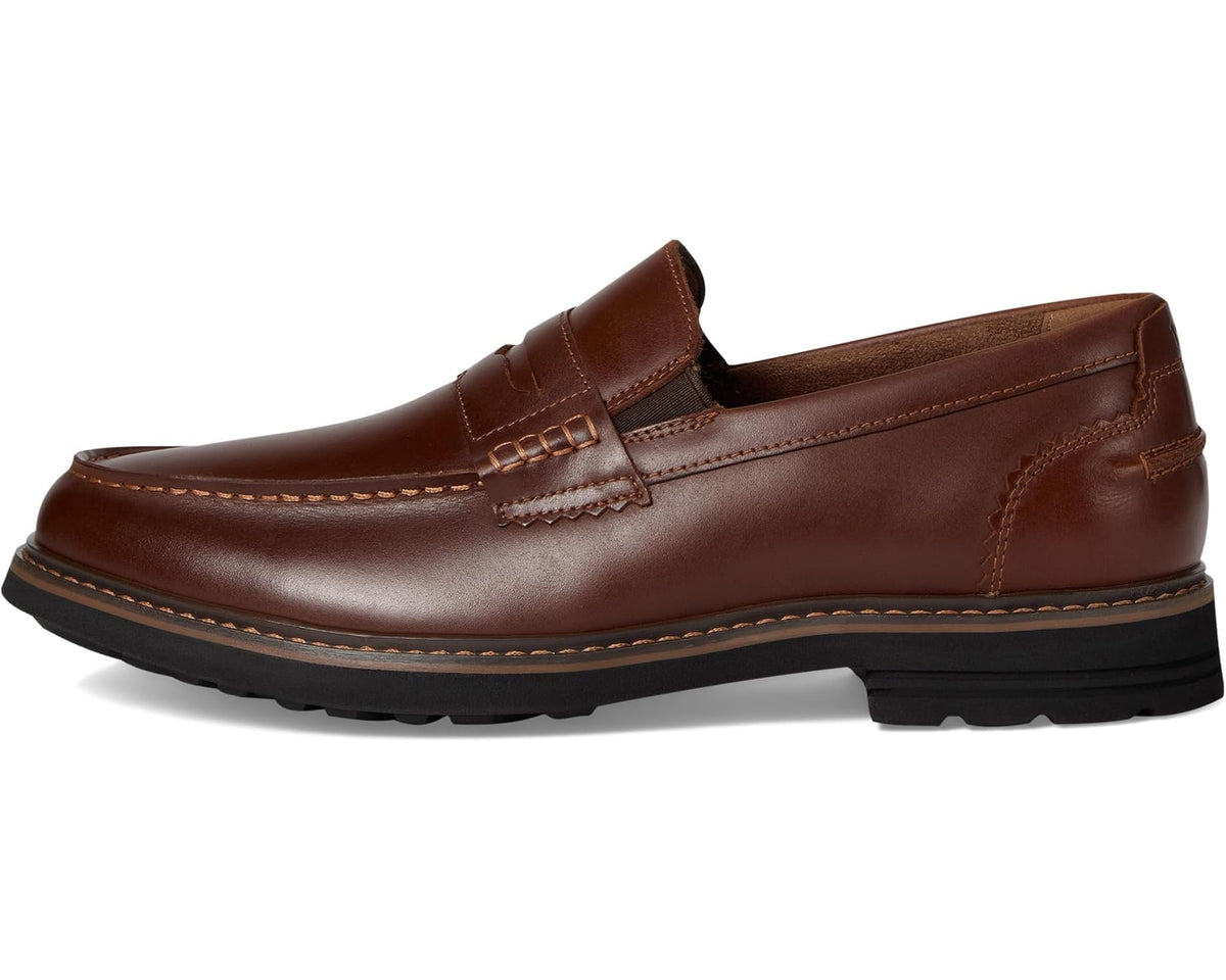 Men's Nunn Bush Odin II Moc Toe Penny Loafer Lightweight and Comfortable Slip-On Cognac - Eurostride