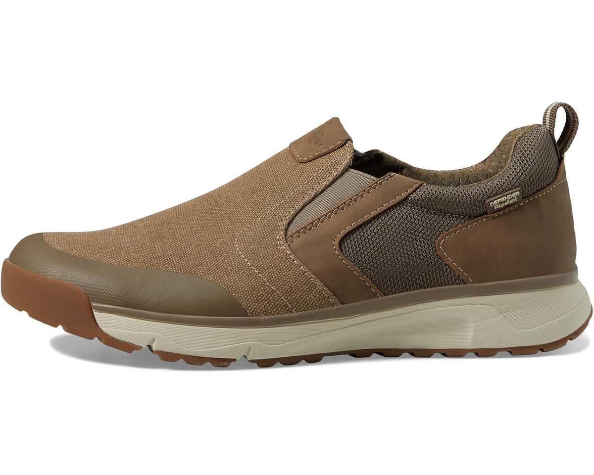 Men's Nunn Bush Sedona Canvas Moccasin Toe Slip-On Comfortable Lightweight Loafer With Memory Foam Stone - Eurostride