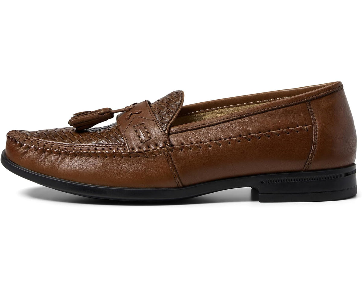 Men's Nunn Bush Strafford Woven Moc Toe Loafer Cognac - Eurostride