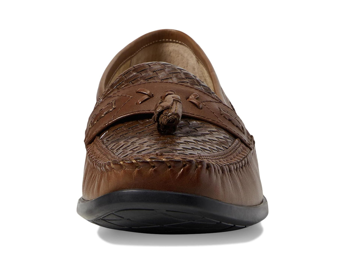Men's Nunn Bush Strafford Woven Moc Toe Loafer Cognac - Eurostride