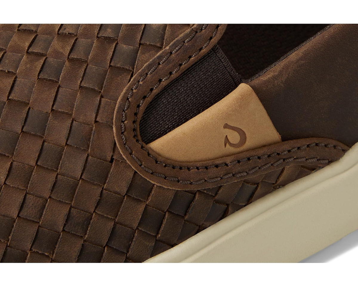 Men's OluKai Lae'ahi Lauhala Dark Java/Dark Java - Eurostride