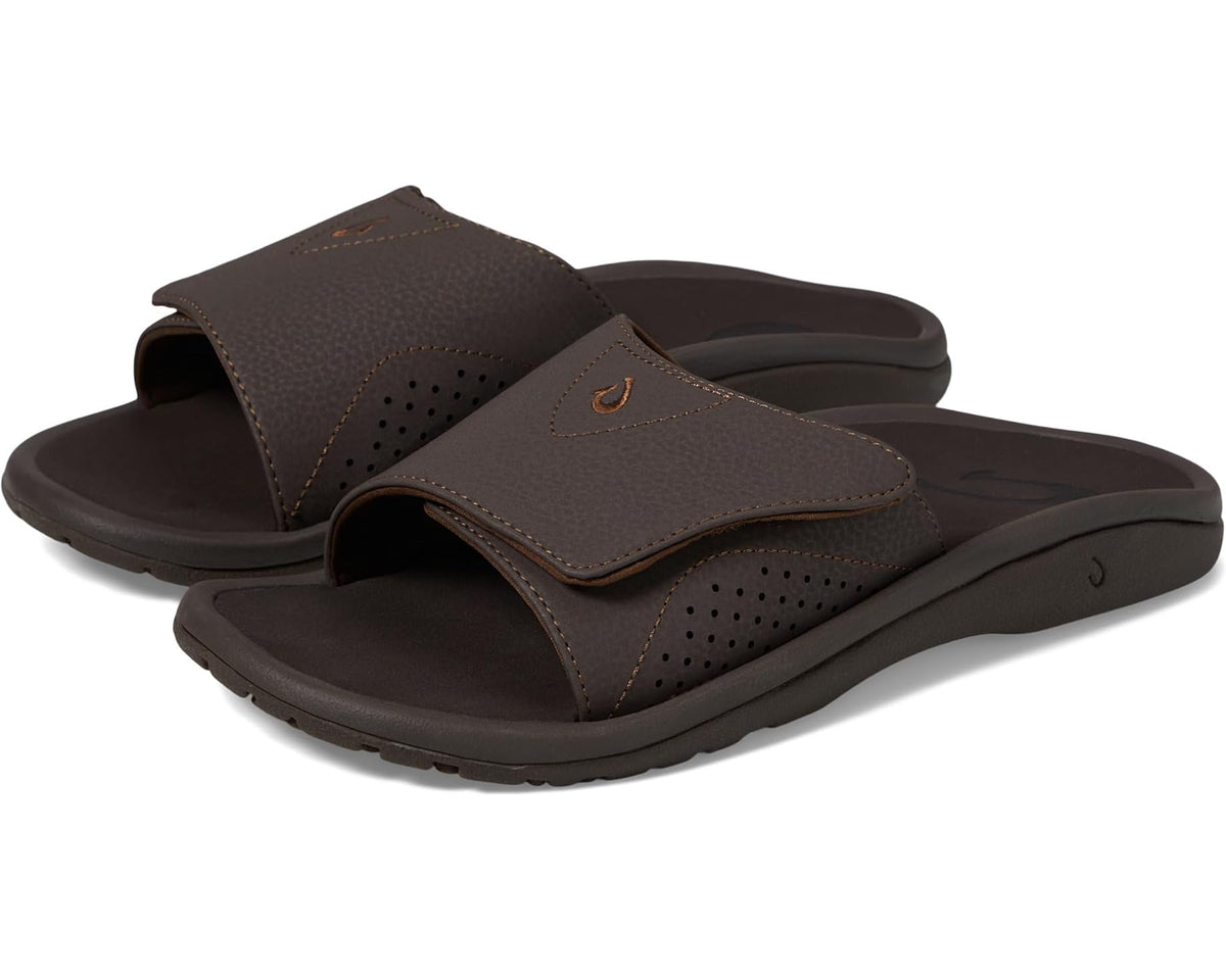 Men's OluKai Nalu Slide Dark Java/Dark Java - Eurostride