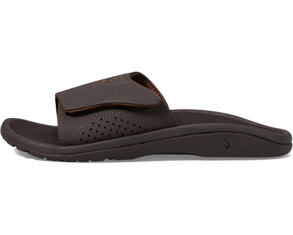 Men's OluKai Nalu Slide Dark Java/Dark Java - Eurostride