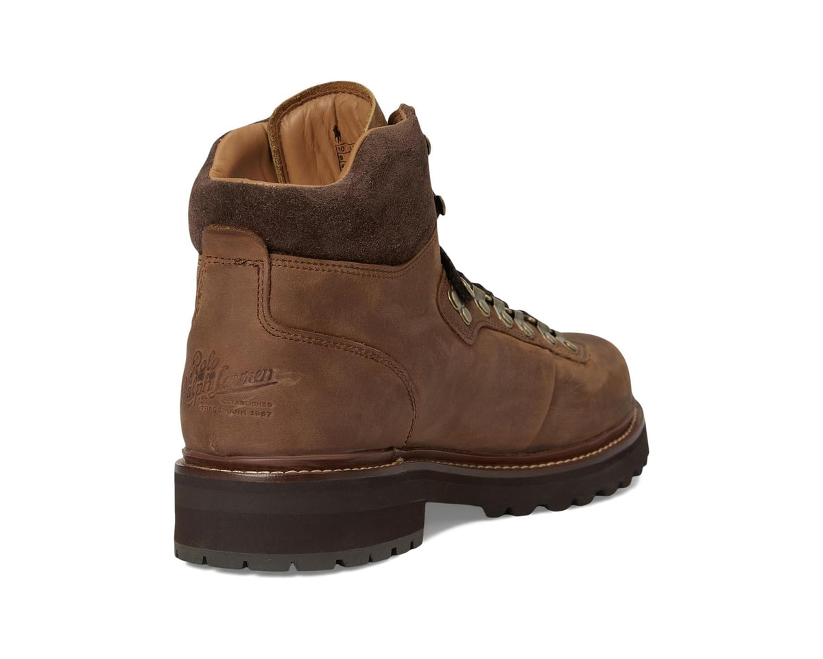 Men's Polo Ralph Lauren Alpine Leather Trail Boots Deep Saddle Tan - Eurostride