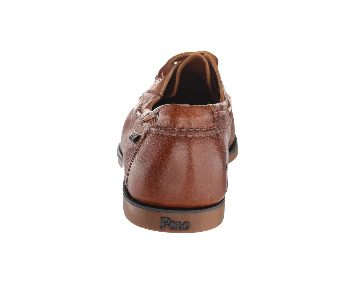 Men's Polo Ralph Lauren Bienne Boat Shoe Tan Oiled Tumbled Leather - Eurostride