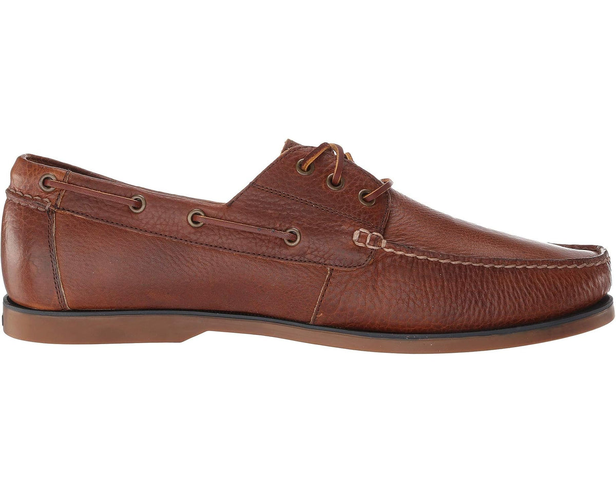 Men's Polo Ralph Lauren Bienne Boat Shoe Tan Oiled Tumbled Leather - Eurostride