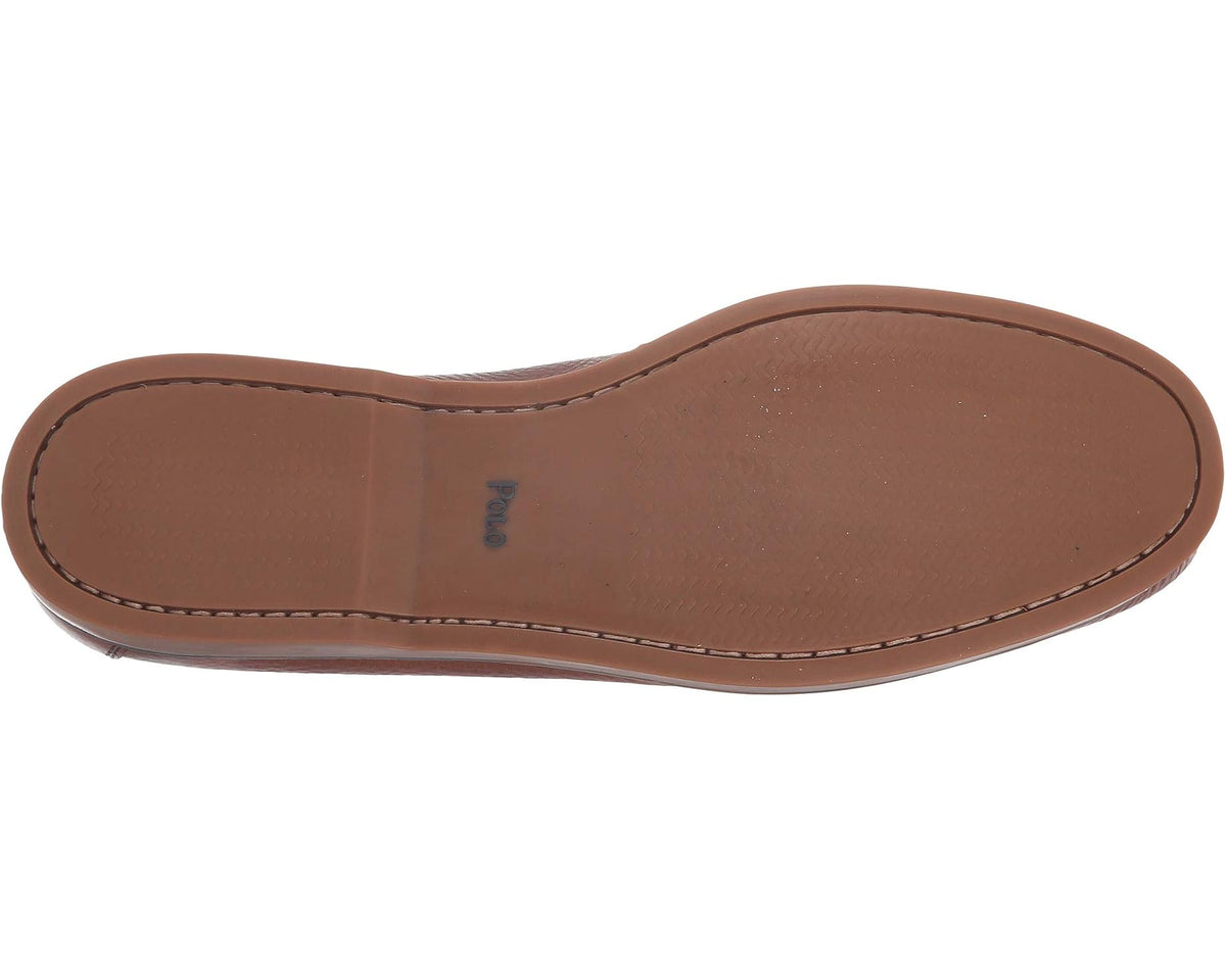 Men's Polo Ralph Lauren Bienne Boat Shoe Tan Oiled Tumbled Leather - Eurostride