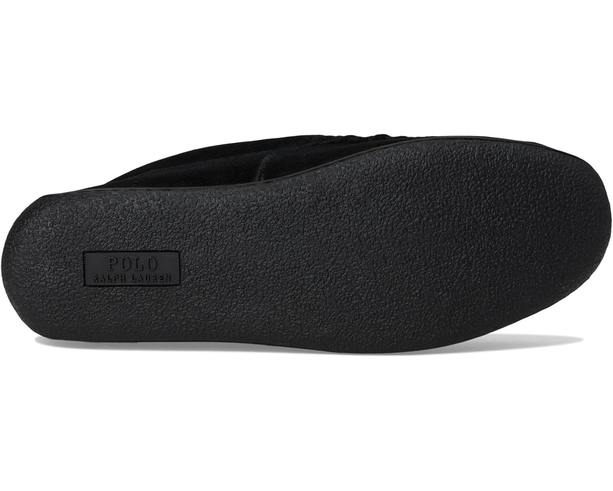 Men's Polo Ralph Lauren Brenan Bear Moc Slipper Suede/Holidybear Black - Eurostride