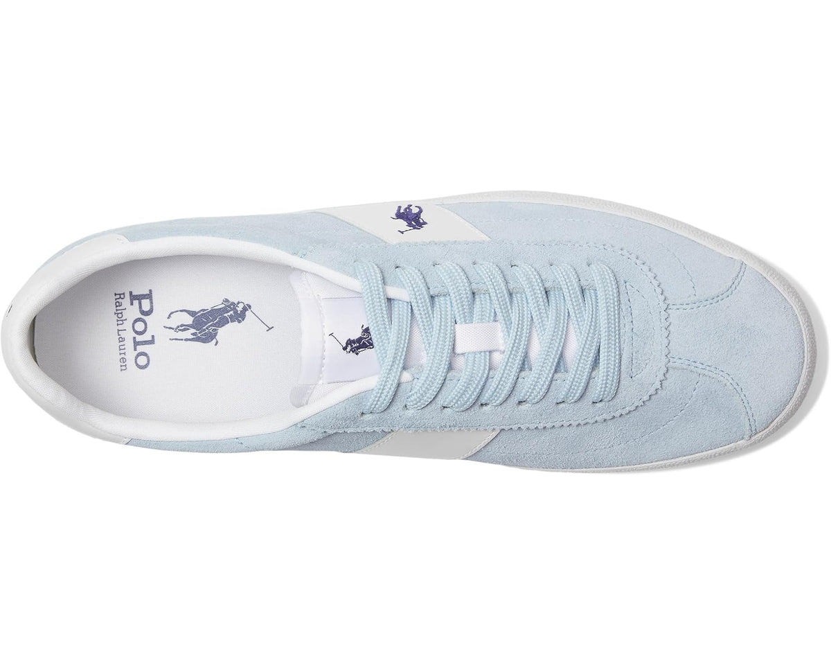 Men's Polo Ralph Lauren Court Vulc Leather-suede Sneaker Light Blue - Eurostride