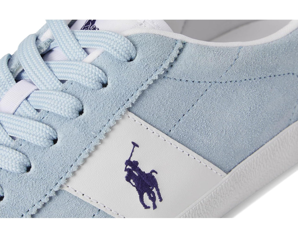 Men's Polo Ralph Lauren Court Vulc Leather-suede Sneaker Light Blue - Eurostride