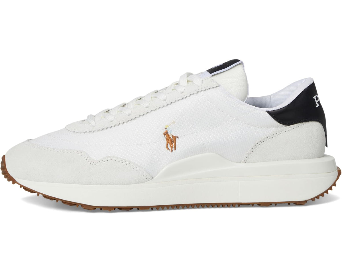 Men's Polo Ralph Lauren Train 89 Suede-Paneled Sneakers Deckwash White/Multi Pp - Eurostride