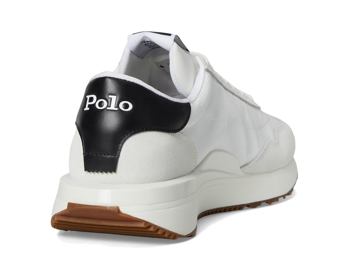 Men's Polo Ralph Lauren Train 89 Suede-Paneled Sneakers Deckwash White/Multi Pp - Eurostride