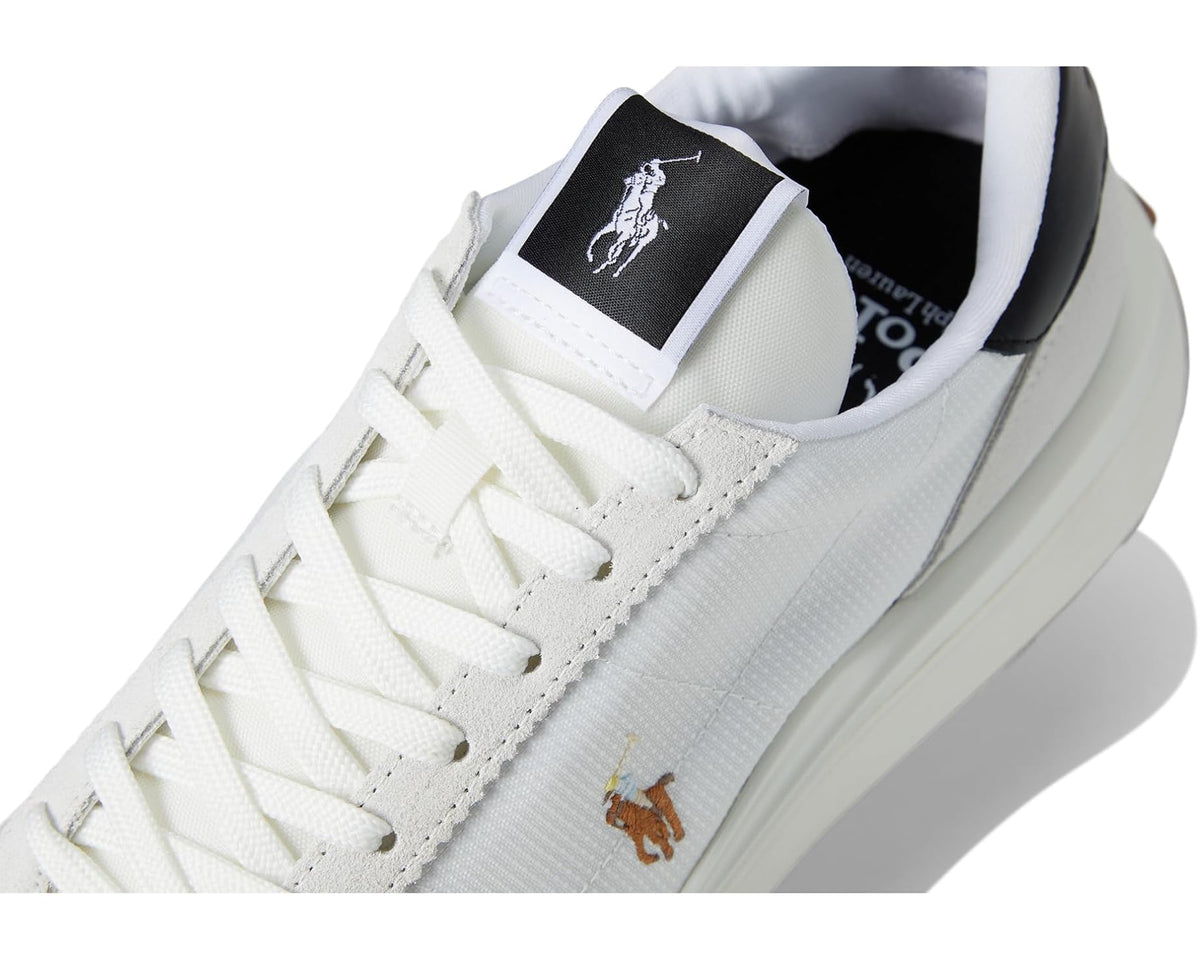 Men's Polo Ralph Lauren Train 89 Suede-Paneled Sneakers Deckwash White/Multi Pp - Eurostride