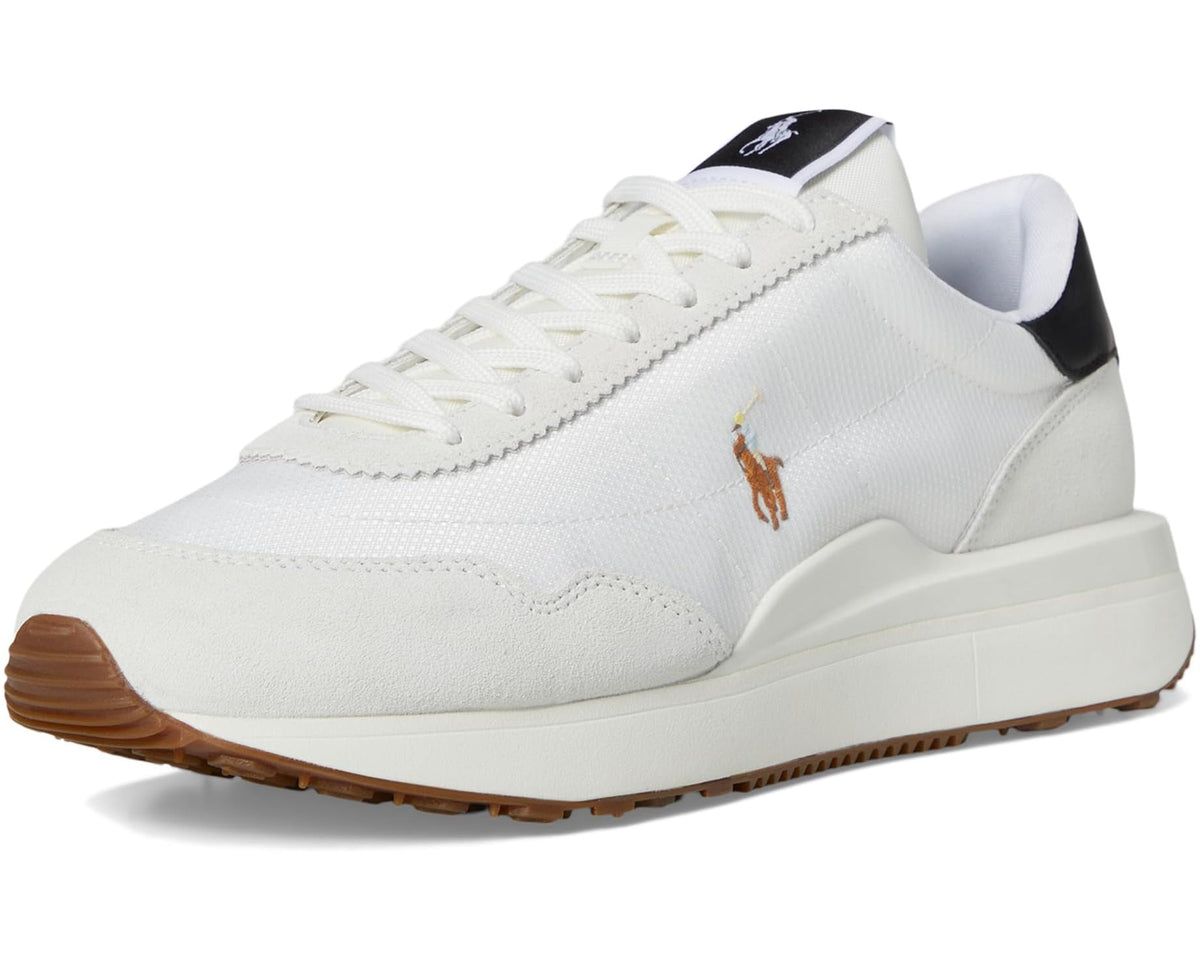Men's Polo Ralph Lauren Train 89 Suede-Paneled Sneakers Deckwash White/Multi Pp - Eurostride