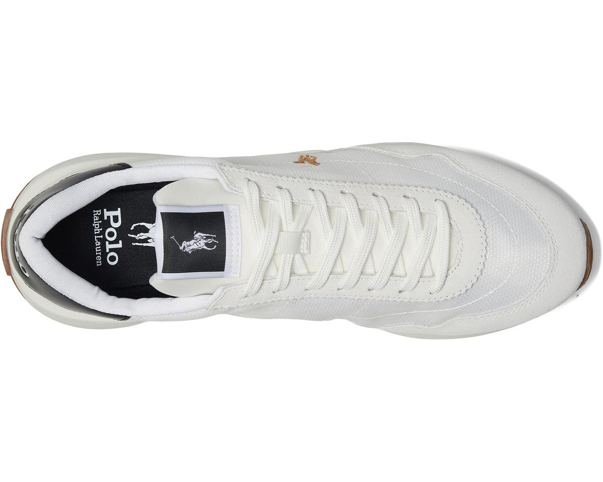 Men's Polo Ralph Lauren Train 89 Suede-Paneled Sneakers Deckwash White/Multi Pp - Eurostride