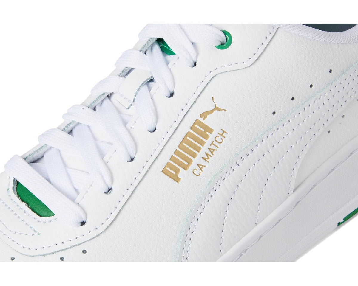 Men's PUMA CA Match Shoes White/Archive Green - Eurostride