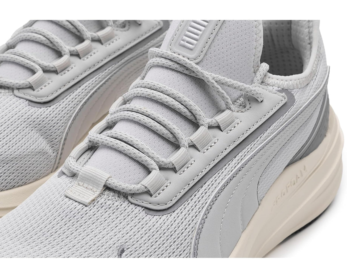 Men's PUMA Darter Pro 2 Running Shoes Feather Gray/Warm White/Gray Echo - Eurostride