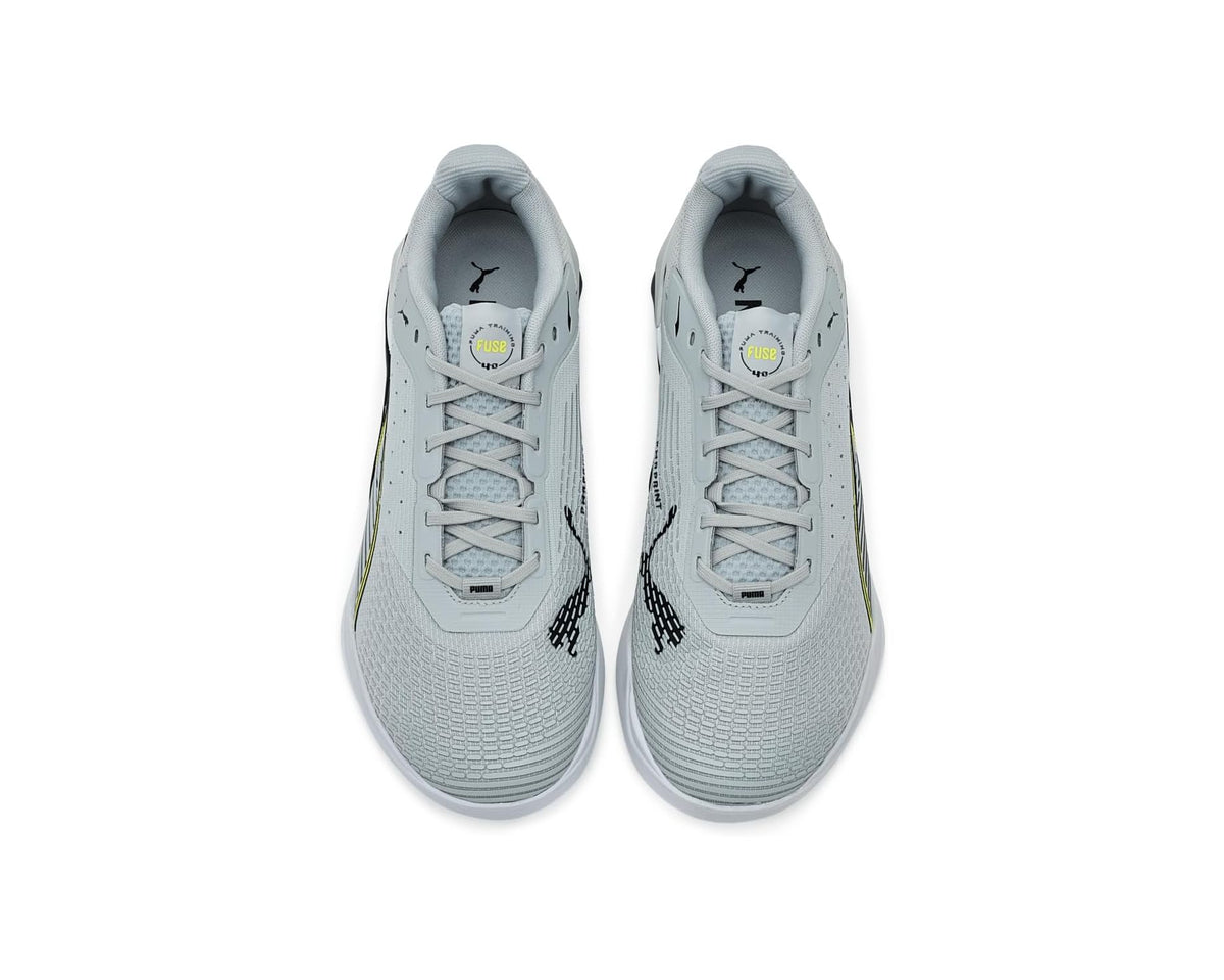 Men's PUMA Fuse 4.0 Cross Training Shoes Cool Light Gray/Puma Black/Lux Lime - Eurostride