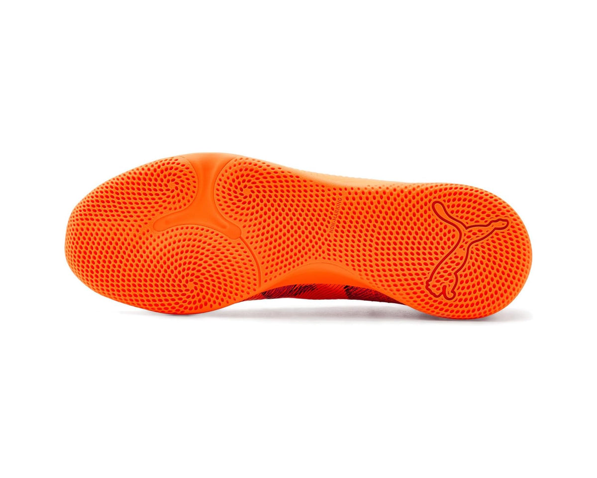 Men's PUMA Future 8 Play Indoor Trainer Soccer Shoes Heat Fire/Black/Ravish - Eurostride