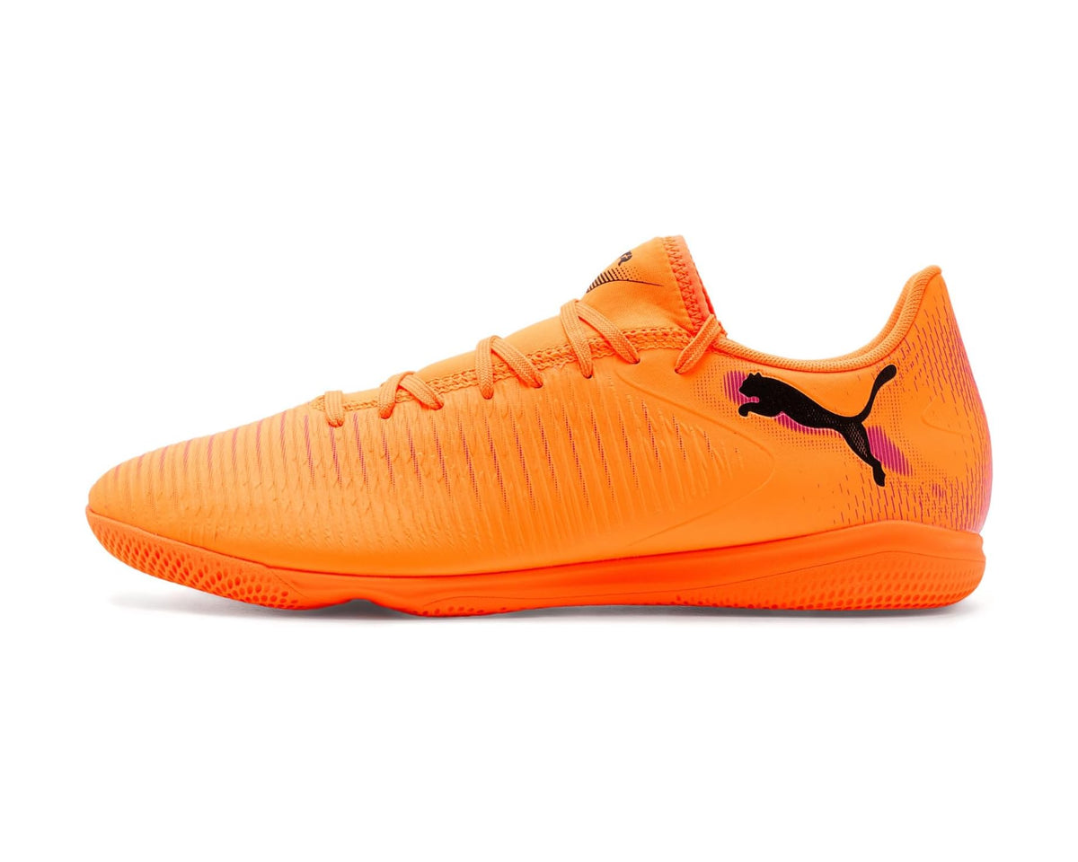 Men's PUMA Future 8 Play Indoor Trainer Soccer Shoes Heat Fire/Black/Ravish - Eurostride