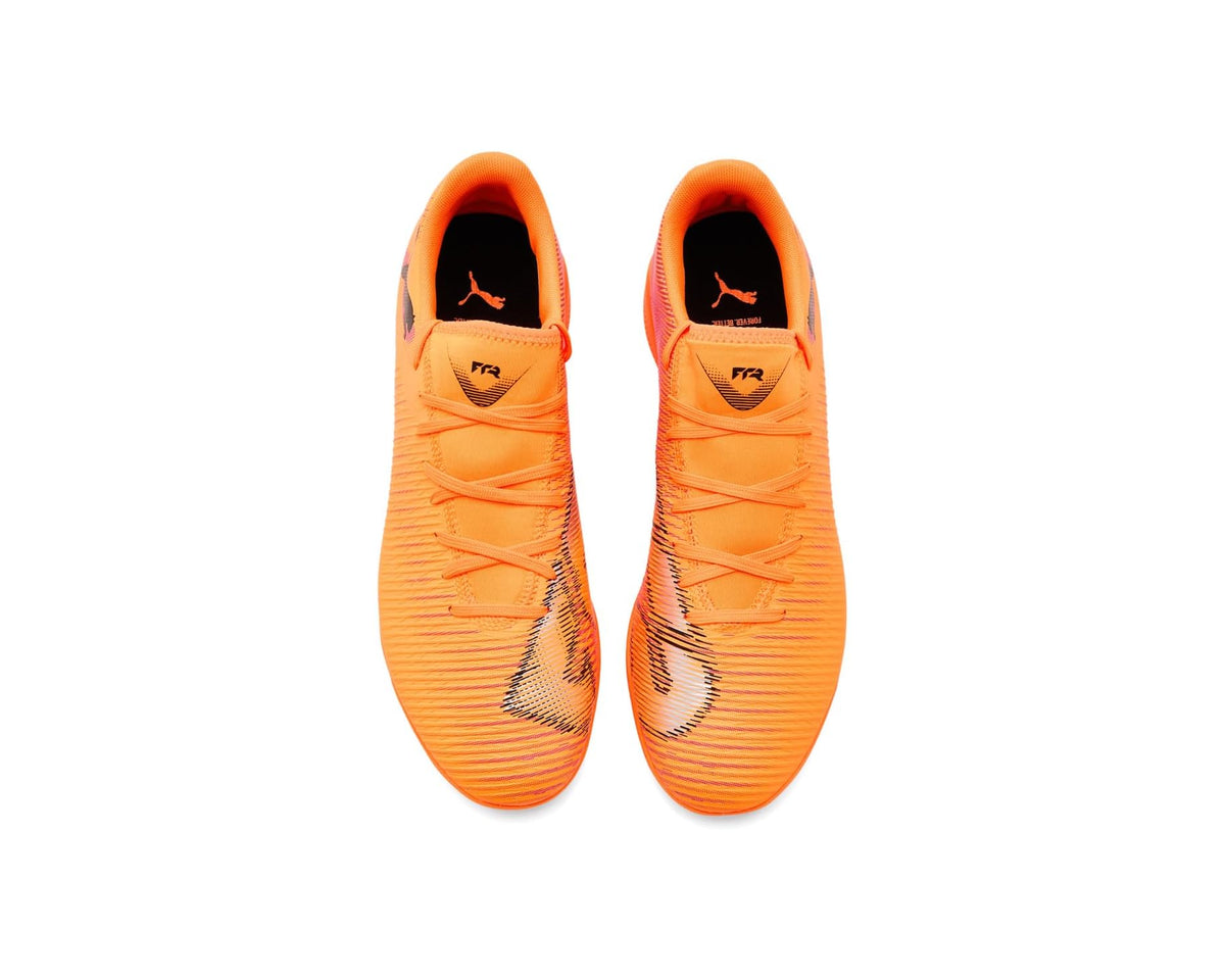 Men's PUMA Future 8 Play Indoor Trainer Soccer Shoes Heat Fire/Black/Ravish - Eurostride