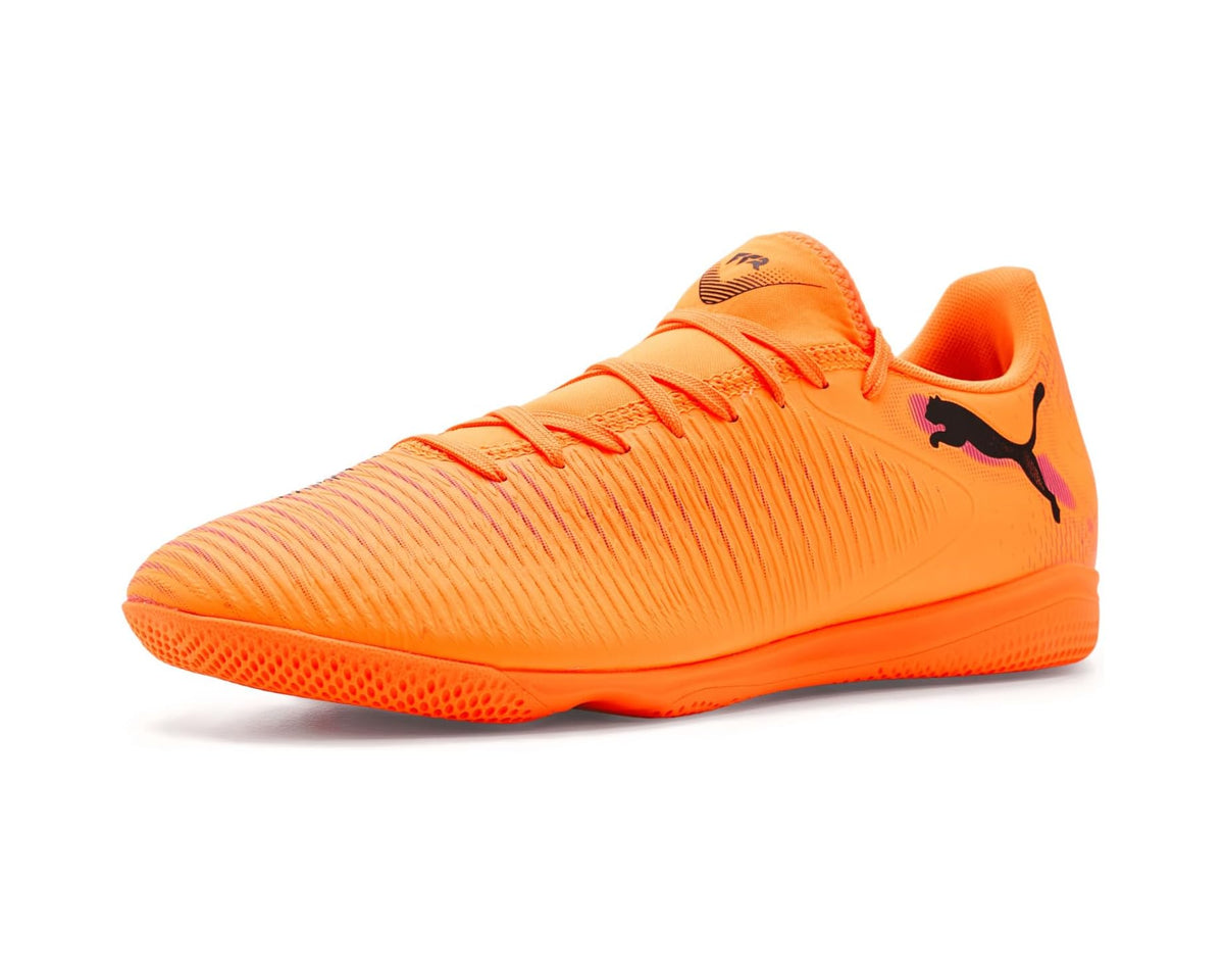 Men's PUMA Future 8 Play Indoor Trainer Soccer Shoes Heat Fire/Black/Ravish - Eurostride
