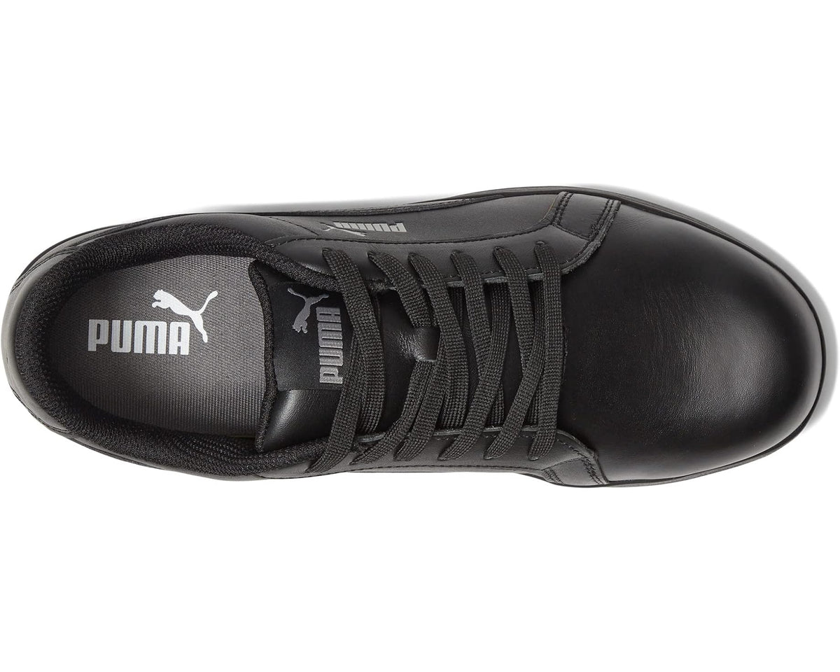 Men's PUMA Safety Iconic Leather Low ASTM SD Black/Black - Eurostride