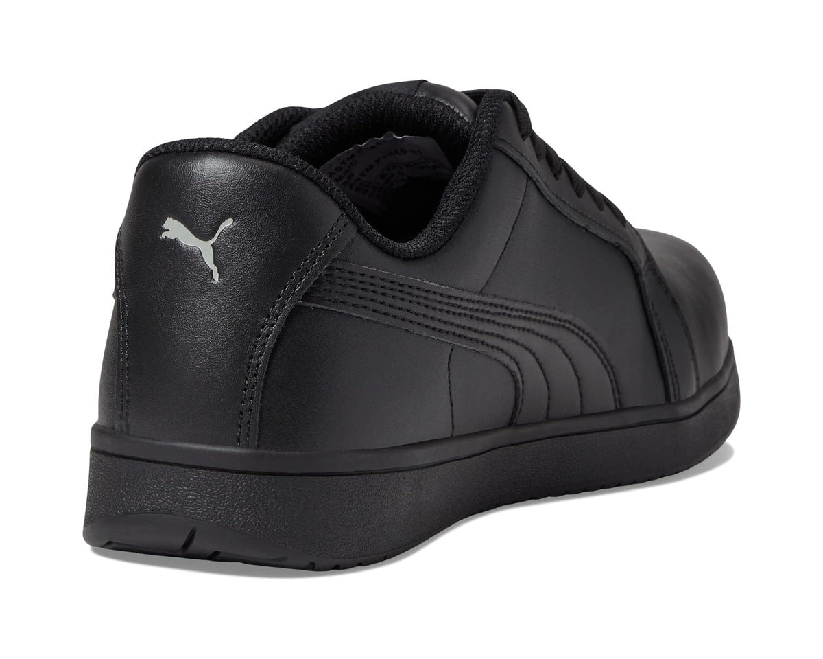 Men's PUMA Safety Iconic Leather Low ASTM SD Black/Black - Eurostride