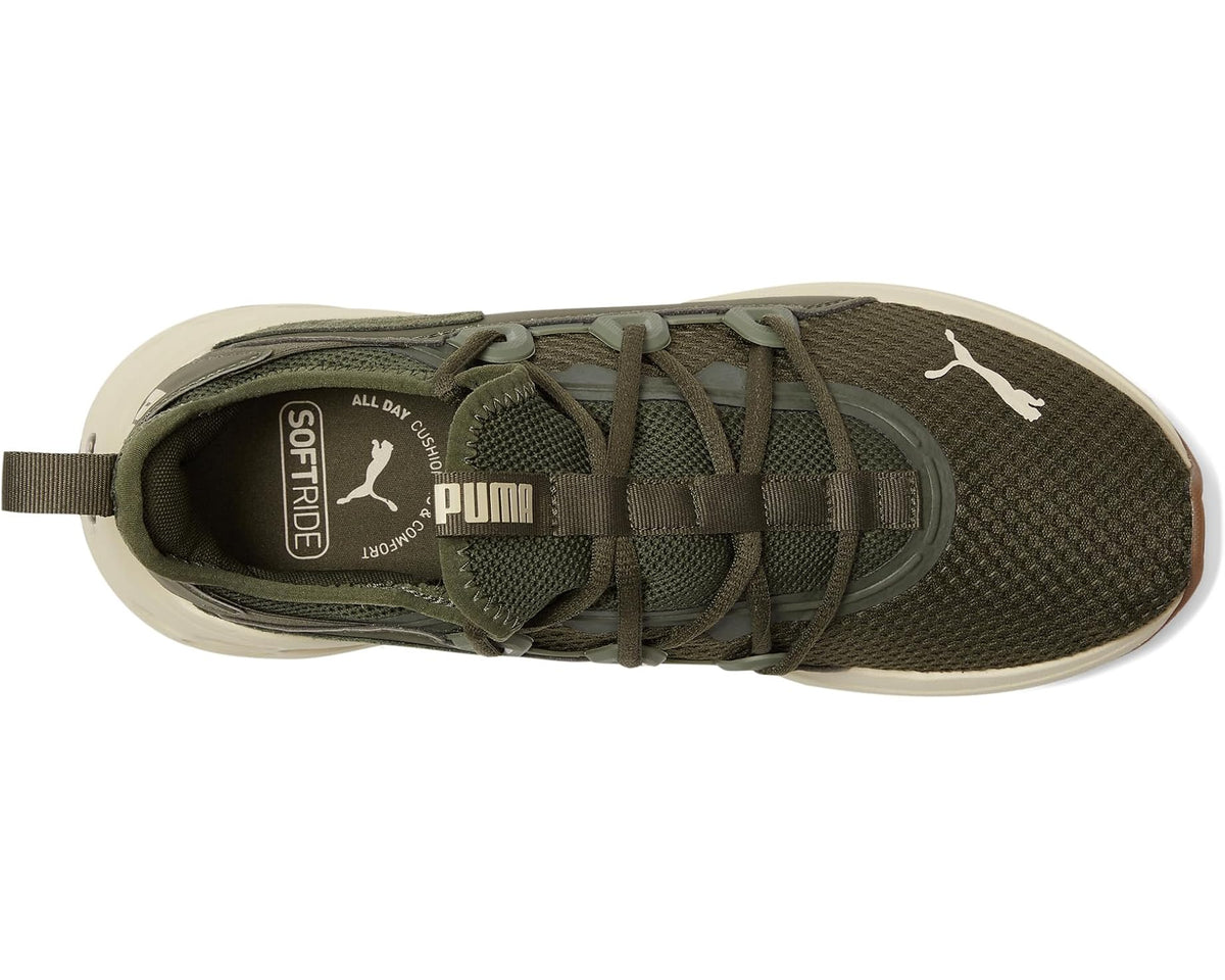 Men's PUMA Softride Frequence Shoes Dark Olive/Toasted Almond - Eurostride