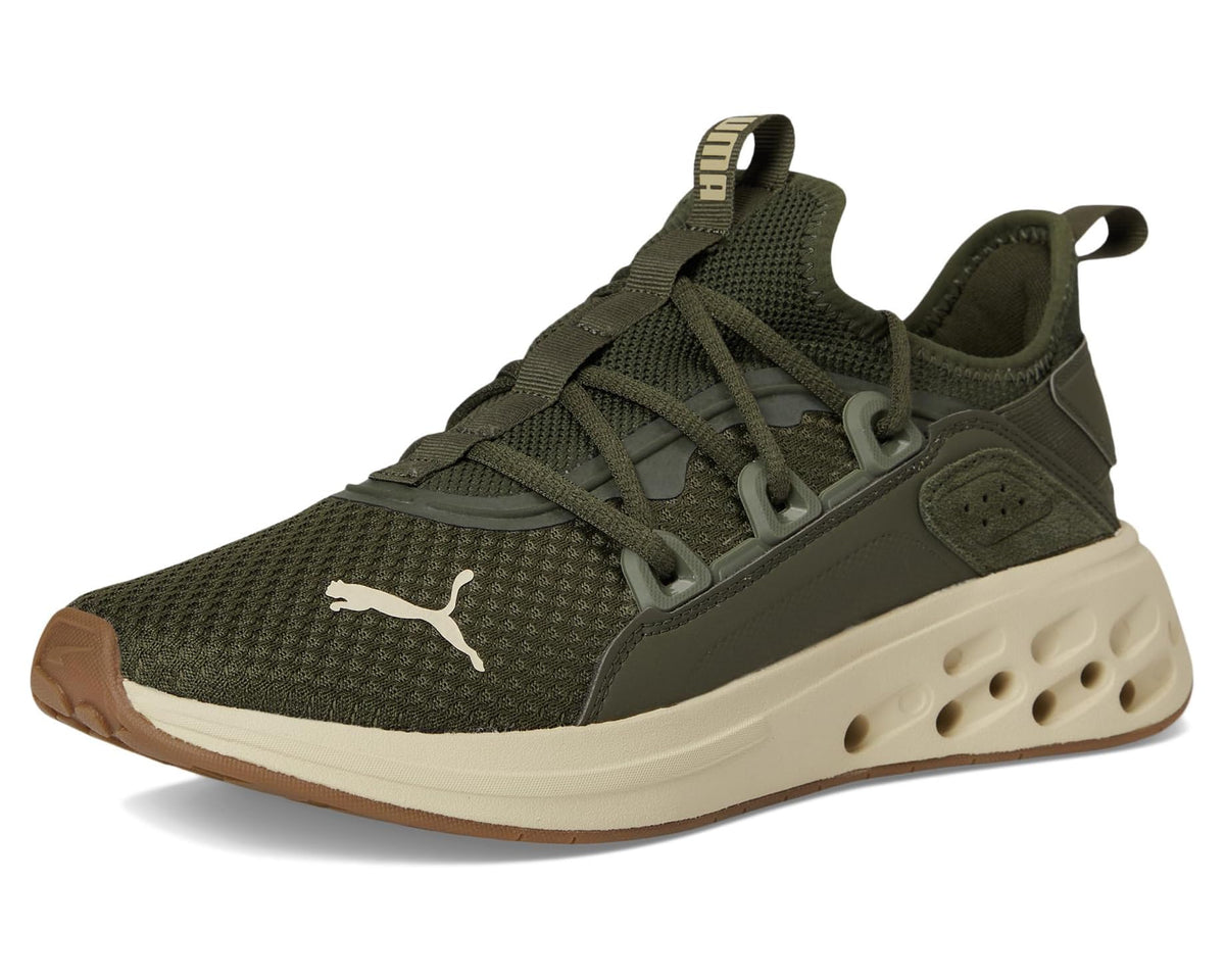 Men's PUMA Softride Frequence Shoes Dark Olive/Toasted Almond - Eurostride