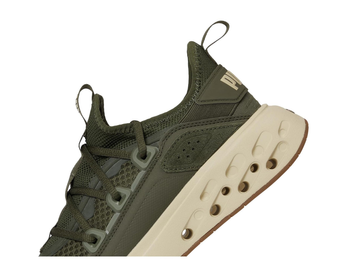 Men's PUMA Softride Frequence Shoes Dark Olive/Toasted Almond - Eurostride