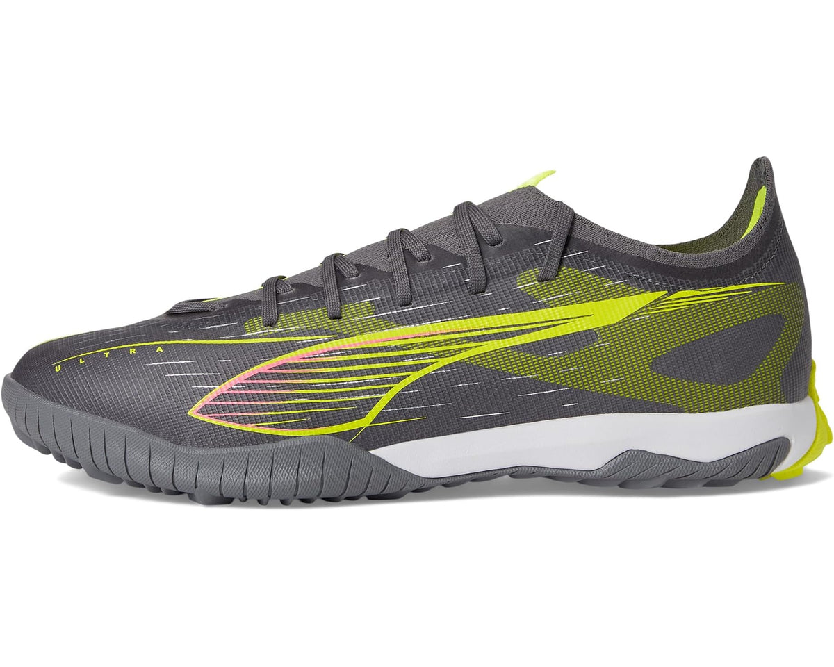 Men's PUMA Ultra 5 Match Turf Trainer Soccer Cleats Matte Aged Silver-Yellow Alert-Puma Aged Silver - Eurostride