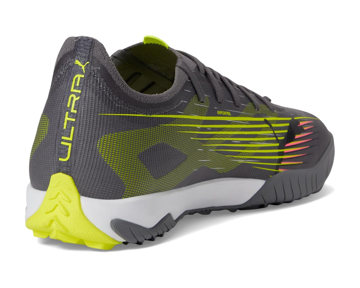 Men's PUMA Ultra 5 Match Turf Trainer Soccer Cleats Matte Aged Silver-Yellow Alert-Puma Aged Silver - Eurostride