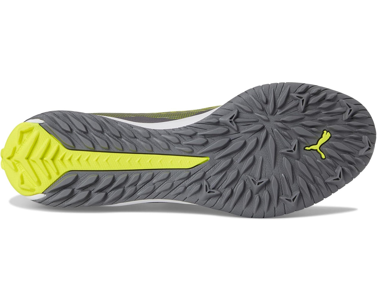 Men's PUMA Ultra 5 Match Turf Trainer Soccer Cleats Matte Aged Silver-Yellow Alert-Puma Aged Silver - Eurostride