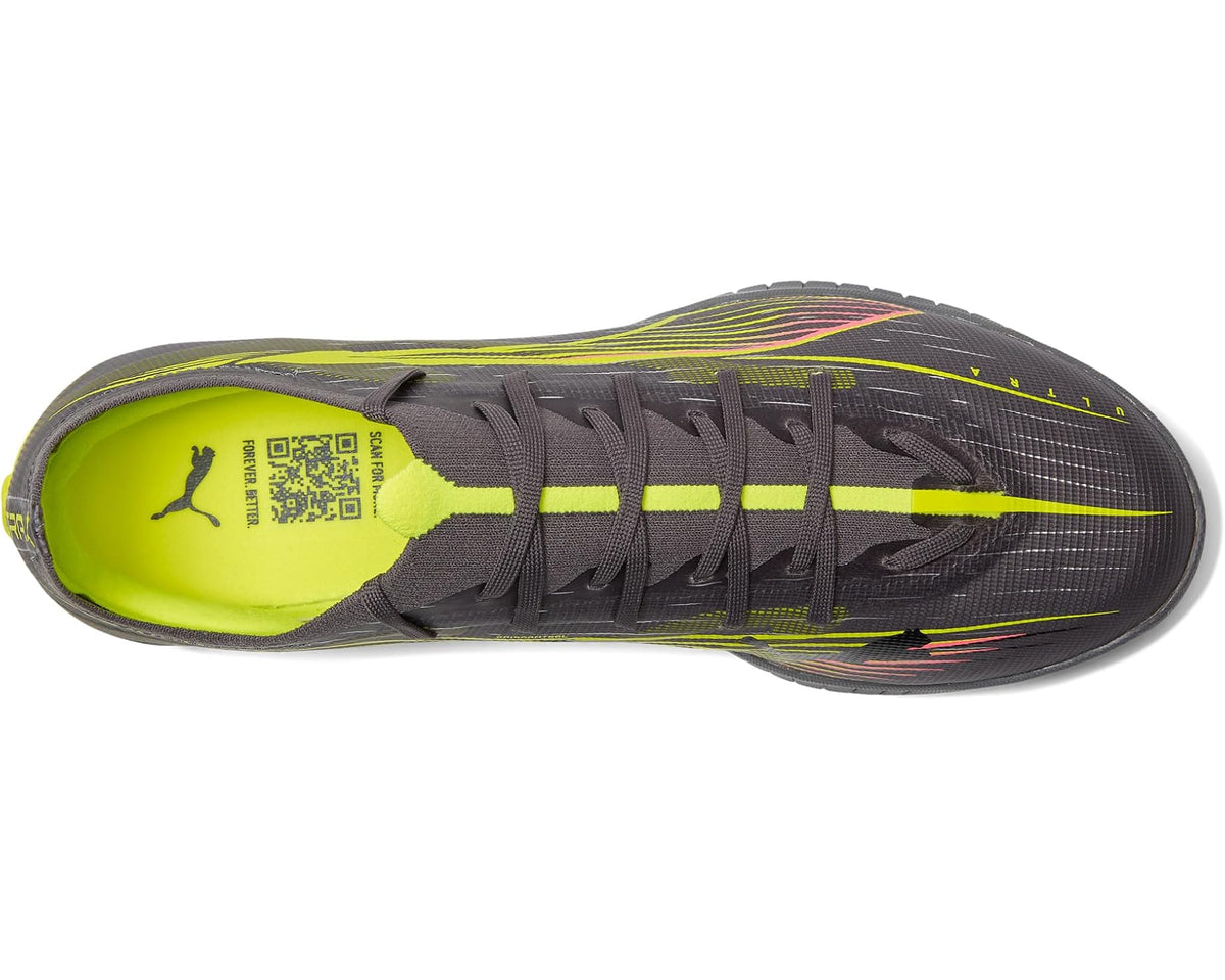 Men's PUMA Ultra 5 Match Turf Trainer Soccer Cleats Matte Aged Silver-Yellow Alert-Puma Aged Silver - Eurostride
