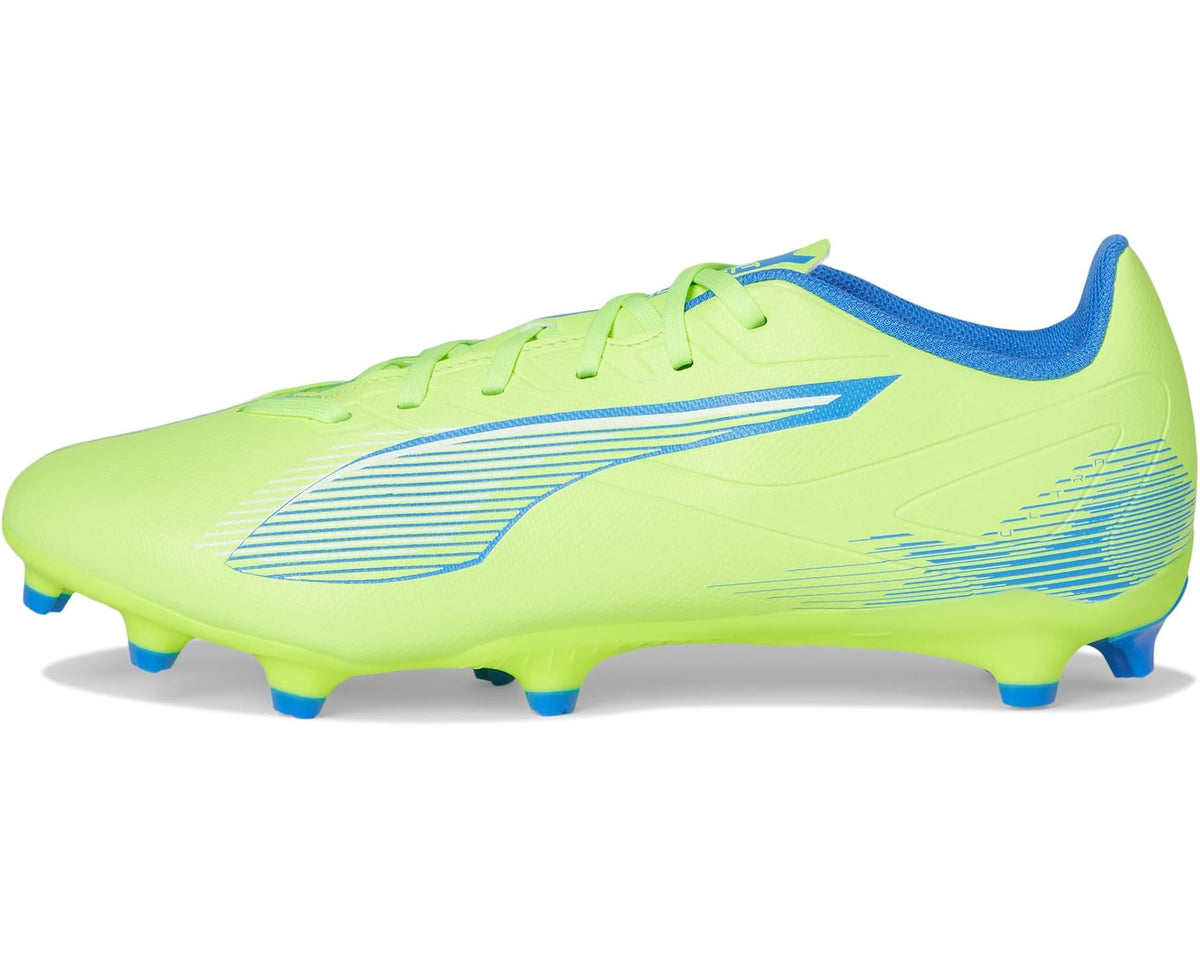 Men's PUMA Ultra 5 Play Firm, Artificial Ground Soccer Cleats Fizzy Apple-Puma White-Bluemazing - Eurostride