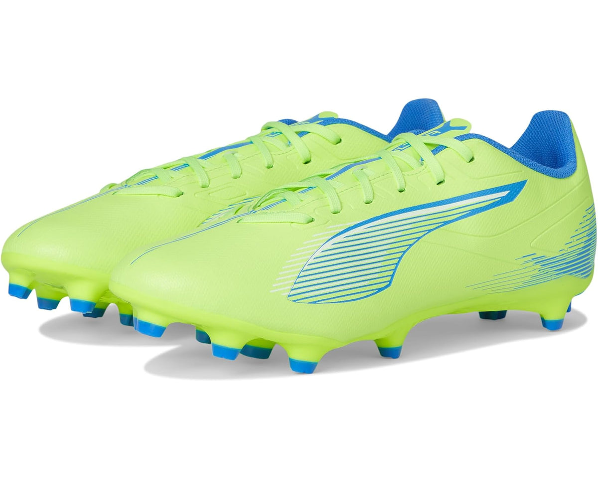 Men's PUMA Ultra 5 Play Firm, Artificial Ground Soccer Cleats Fizzy Apple-Puma White-Bluemazing - Eurostride